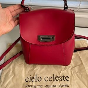 Cielo Celeste Red Backpack/ Purse